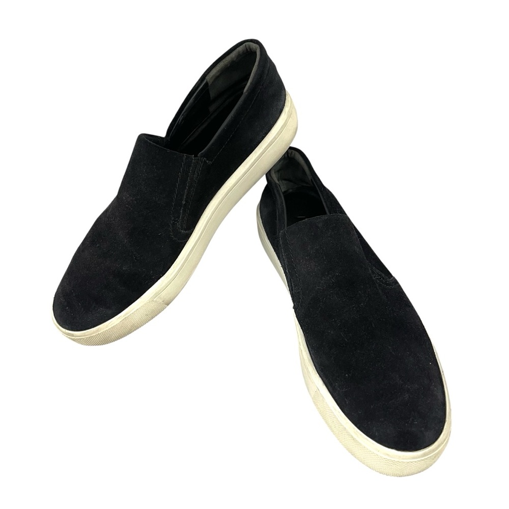 Vince Black Slip On Suede Sneakers Functional Casual Weekend Comfy Soft